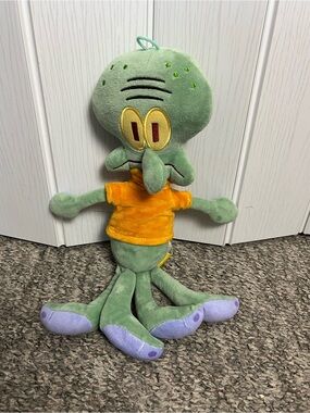 Squid Plush Reptile Toy - Green with Orange Shirt